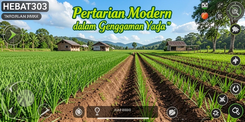 Tampilan gameplay HEBAT303 yang menakjubkan dengan lahan pertanian yang subur.