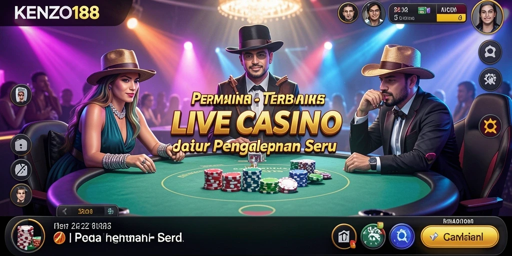 Tampilan menarik dari gameplay Live Casino di KENZO188.