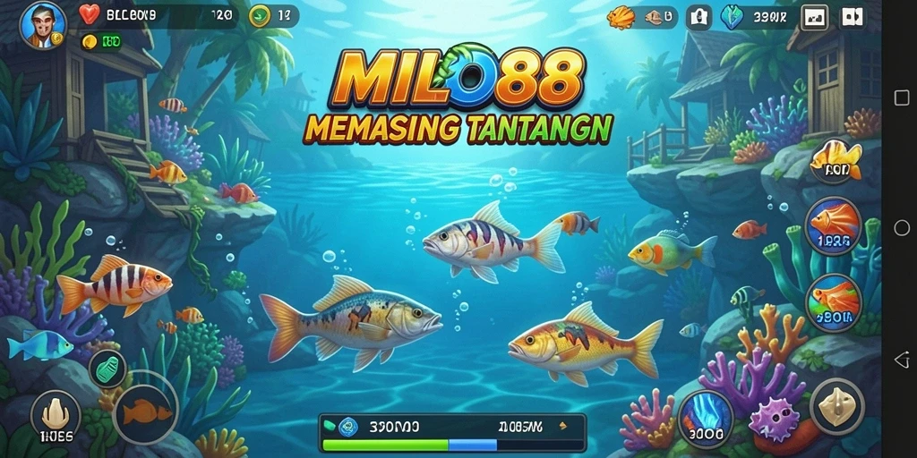 Gameplay seru dalam MILO88 dengan suasana memancing yang menantang.
