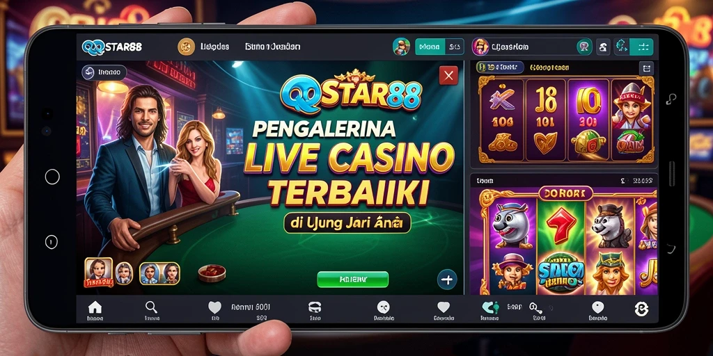 Tampilan gameplay seru di QQSTAR88 dengan dealer langsung yang atraktif.