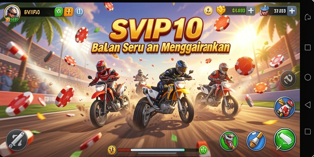 Gameplay Racing yang memukau dan mendebarkan dalam SVIP10.