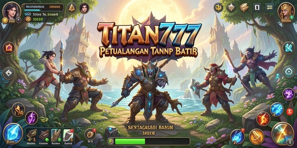 Tampilan gameplay epik dalam TITAN777 yang mendebarkan.